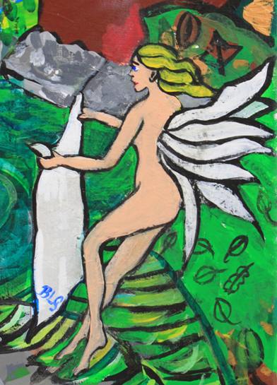 nude woman at the well of Kermore, Johnny Langton-Lockton