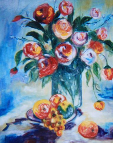 fleurs et fruits, Manzano-Cabaillot Fernande