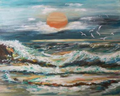 coucher de soleil, Manzano-Cabaillot Fernande